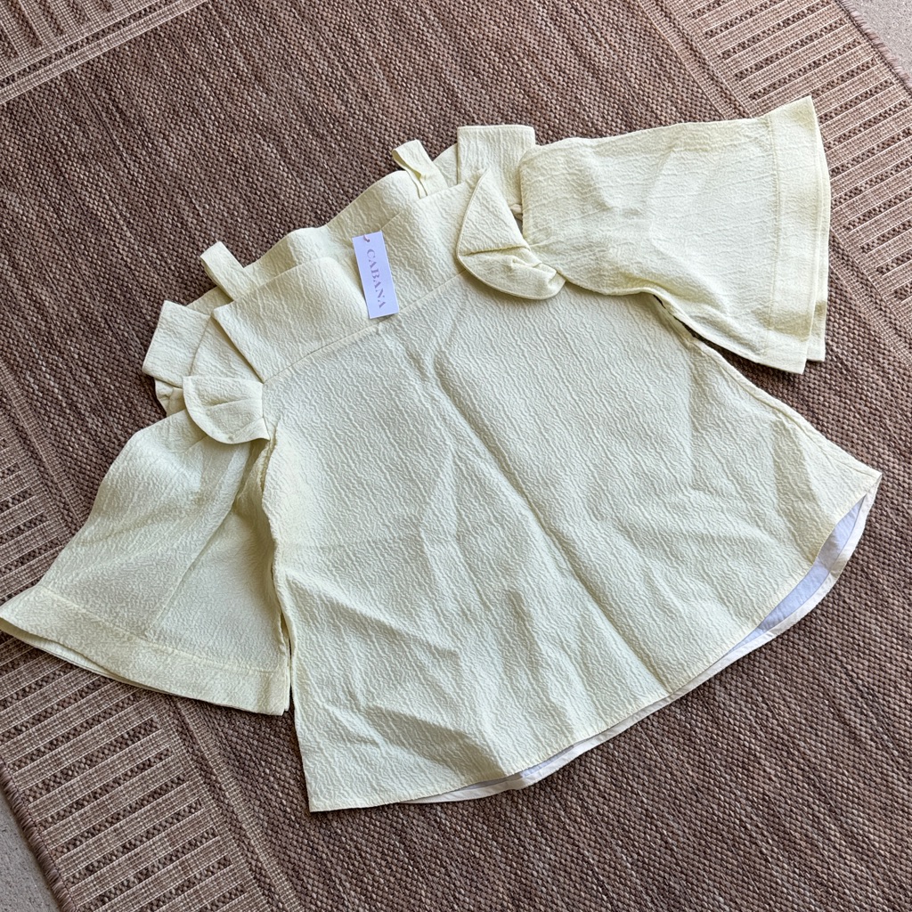 Tish Coxyellow Ruffle Blouse